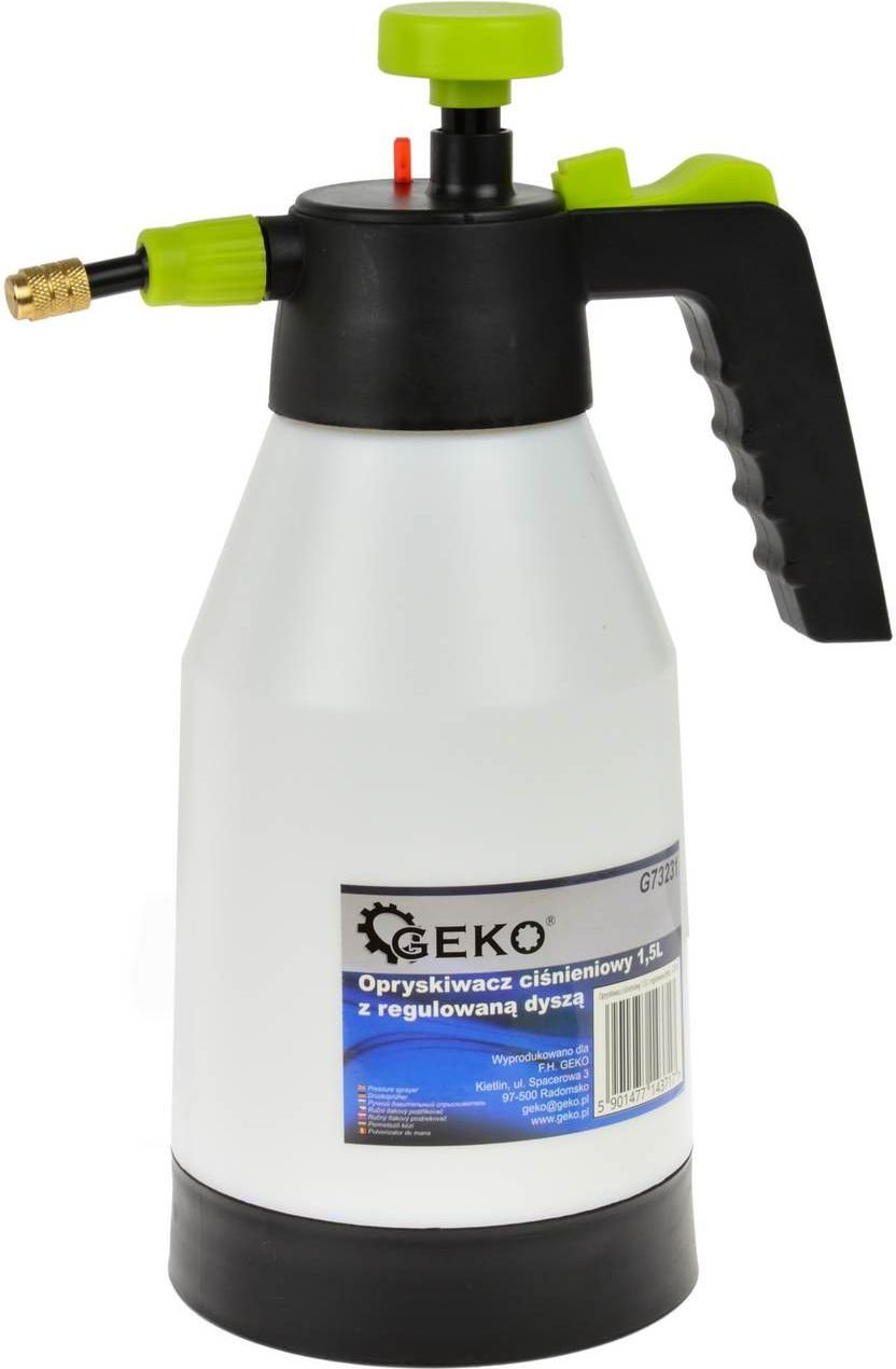 Geko Opryskiwacz ciśnieniowy 1,5L z regulowaną dyszą 15