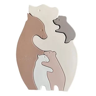 Petu Petu silikonowe puzzle układanka Bears Rose - Układanki dla dzieci - miniaturka - grafika 1