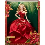 Lalki dla dziewczynek - Lalka Barbie Signature Świąteczna 2022 Blond włosy HBY03 - miniaturka - grafika 1