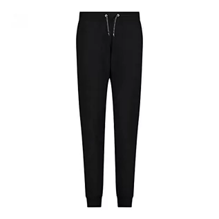 Spodnie damskie - CMP Damskie spodnie dresowe Strecth French Terry, czarne, 54 - grafika 1