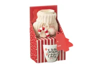 Łyżeczki - Kubek+Łyżeczka+Podgrzewacz W Pudełku Prezentowym Ceramiczny Czerwony - miniaturka - grafika 1