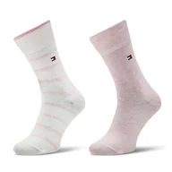 Skarpetki damskie - Zestaw 2 par wysokich skarpet dziecięcych Tommy Hilfiger 701229939 Różowy - miniaturka - grafika 1