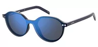 Okulary przeciwsłoneczne - Levi's Lv 1017/Cs kwadratowe okulary przeciwsłoneczne, Niebieski/szary, niebieski, lustrzany, 50mm, 20mm - miniaturka - grafika 1