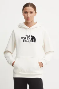 The North Face bluza Drew Peak Pullover Hoodie damska kolor beżowy z kapturem z aplikacją NF0A89EHQLI1 - Bluzy damskie - miniaturka - grafika 1