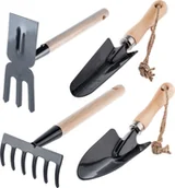 Pozostałe narzędzia ogrodowe - Kadax KADAX Zestaw Narzędzi Ogrodowych 4W1 Łopatka Motyczka Grabki Pazurki Do Gleby - miniaturka - grafika 1