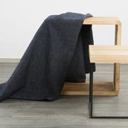 Koce - Koc na fotel bawełniany 70x160 AMBER granatowy o strukturze wafla Design 91 - miniaturka - grafika 1