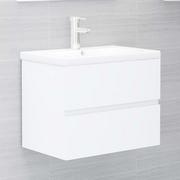 Szafki łazienkowe - vidaXL Szafka pod umywalkę, biała, 60x38,5x45 cm, płyta wiórowa vidaXL - miniaturka - grafika 1