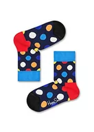 Skarpetki damskie - Happy Socks Big Dot, kolorowe i zabawne, Skarpety dla dzieci, Czarny-Niebieski-Pomarańczowy-Czerwony-Biały (12-24M) - miniaturka - grafika 1
