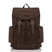 Plecaki - Plecak Męski Retro Brązowy Paolo Peruzzi T-19-Br - Empik - miniaturka - grafika 1
