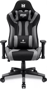 Fotel IMBA Seat KNIGHT materiałowy czarno-szary - Fotele gamingowe - miniaturka - grafika 1
