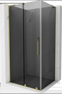 Mexen Velar L kabina prysznicowa rozsuwana 120x80 cm, grafit, złota - 871-120-080-43-50 - Kabiny prysznicowe - miniaturka - grafika 1