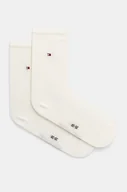 Skarpetki damskie - Tommy Hilfiger skarpetki z domieszką jedwabiu kolor beżowy 701228796 - miniaturka - grafika 1