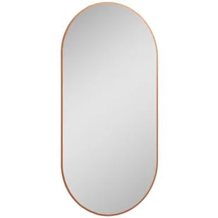 Elita Sharon lustro 52x92 cm owalne z oświetleniem LED rama różowy złoty mat 168704 - Lustra - miniaturka - grafika 1