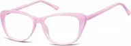 Okulary korekcyjne, oprawki, szkła - Sunoptic Okulary oprawki korekcyjne Kocie Oczy zerówki CP129C jasno fioletowe - miniaturka - grafika 1