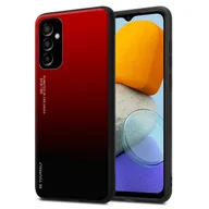 Etui i futerały do telefonów - Etui Cadorabo do Samsung Galaxy M23 5G w kolorze CZERWONYM - CZARNY Dwukolorowe etui ochronne wykonane ze szkła hartowanego i silikonowej nakładki TPU na telefon komórkowy - miniaturka - grafika 1