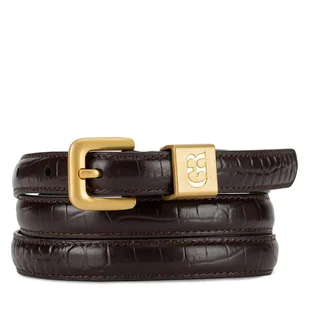 Pasek Damski Gino Rossi BLYL24002-2 CR Brązowy - Paski - miniaturka - grafika 1