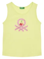 Koszulki i topy damskie - United Colors Of Benetton Top 3I1XGH012 Żółty Regular Fit - miniaturka - grafika 1