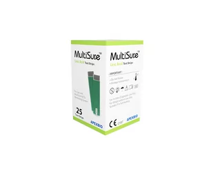 Multisure GK, Paski kontrola kwasu moczowego 25 szt. - Glukometry i akcesoria dla diabetyków - miniaturka - grafika 1