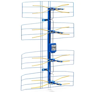 Antena siatkowa DVB-T2 Espana z Wzmacniaczem SWA955 - Niebieska, Odbiór Multiplexów MUX-1-8, Idealna do Miast, Wysoka Jakość i Odporność na Warunki .. - Anteny TV - miniaturka - grafika 1