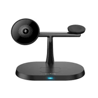 Ładowarki do telefonów - Maxlife ładowarka bezprzewodowa 3w1 MXWC-03 15W czarna - miniaturka - grafika 1