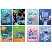 Zeszyty szkolne - 8X ZESZYT A5 STITCH W TRZY LINIE: 4X 32 KARTKI + 4X 16 KARTEK, KAŻDY INNY - miniaturka - grafika 1