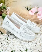 Mokasyny damskie - Royalfashion Ażurowe mokasyny damskie Molaffa-36 - miniaturka - grafika 1