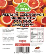 Soki i napoje niegazowane - PURENA Zagęszczony Nektar Grejpfrutowy 1kg - miniaturka - grafika 1