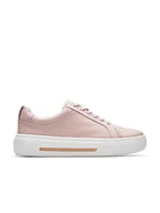 Trampki damskie - Clarks Skórzane sneakersy "Hollyhock Walk" w kolorze jasnoróżowym - miniaturka - grafika 1