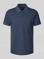 Koszulki męskie - Koszulka polo o kroju slim fit z fakturowanym wzorem - miniaturka - grafika 1
