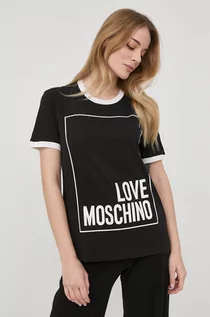 Koszulki i topy damskie - Love Moschino t-shirt bawełniany kolor czarny - grafika 1