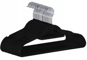 Wieszaki do szafy - Wieszak welurowy Maxi komplet 60 sztuk czarny - miniaturka - grafika 1
