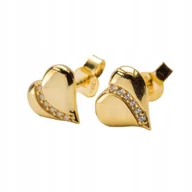 Kolczyki - Złote Kolczyki Sztyfty Serce Pr. 333 - miniaturka - grafika 1