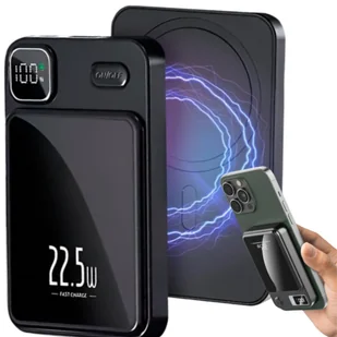 SZYBKI POWERBANK MAGSAFE MAGNETYCZNY 10000MAH USB C ŁADOWARKA INDUKCYJNA - Powerbanki SZYBKI POWERBANK MAGSAFE MAGNETYCZNY 10000MAH USB C ŁADOWARKA INDUKCYJNA - Powerbanki - miniaturka - grafika 1