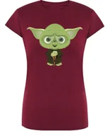 Koszulki i topy damskie - T-Shirt damski nadruk fun art zielony YODA r.XL - miniaturka - grafika 1