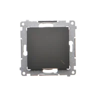 Wyłączniki światła i elektryczne - Łącznik schodowy Kontakt-Simon 54 DW6A.01/49 moduł 16AX, 250V~, zaciski śrubowe czarny - miniaturka - grafika 1