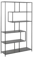 Regały - Czarny regał Actona Seaford, 114x185 cm - miniaturka - grafika 1