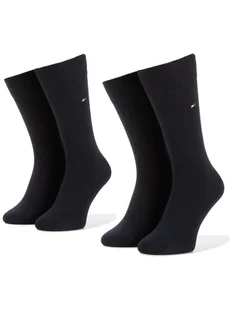 Tommy Hilfiger Zestaw 2 par wysokich skarpet unisex 371111 Granatowy - Skarpetki damskie - miniaturka - grafika 1