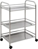 Wózki kuchenne - Wózek kuchenny ze stali nierdzewnej 3 półki 60x35x77 cm Wózek do serwowania Wózek na herbatę Wózek łazienkowy - miniaturka - grafika 1