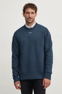 Calvin Klein bluza męska kolor niebieski gładka K10K112870 - Bluzy męskie - miniaturka - grafika 1
