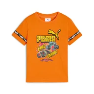 Odzież sportowa dziecięca - Koszulka dziecięca PUMA × HOT WHEELS™ MONSTER TRUCKS PUMA Orange Glo - miniaturka - grafika 1