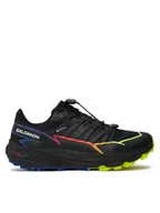Buty sportowe męskie - Salomon Buty Thundercross Gore-Tex Blue Fire L47551400 Czarny - miniaturka - grafika 1