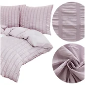 Pościel - Pościel 200x220 3 części Kora Jednolita Pasy Clea 05 - miniaturka - grafika 1