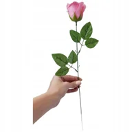 Sztuczne kwiaty - Bukiet róża mydlana na łodydze 47 cm różowa wieczna róża realistyczna - miniaturka - grafika 1