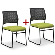 Fotele i krzesła biurowe - B2B Partner Krzesło konferencyjne Mystic 1 + 1 GRATIS, zielony 407053 - miniaturka - grafika 1