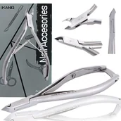 Akcesoria do paznokci - Cążki do skórek paznokci obcinaczki nożyczki kosmetyczne manicure gabinet SPA srebrne - miniaturka - grafika 1