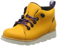 Kozaki damskie - Clarks Klasyczne kozaki chłopięce Crown Tor K, żółty - Żółty Yellow Leather Yellow Leather - 35 EU - miniaturka - grafika 1