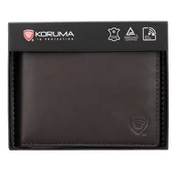 Portfele - Antykradzieżowy portfel młodzieżowy z ochroną RFID (ciemny brąz) - miniaturka - grafika 1