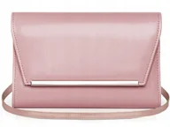 Torebki damskie - Pudrowa Różowa Kopertówka Torebka Wizytowa Solome M10 - miniaturka - grafika 1