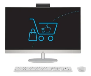 HP 27 AiO Ryzen 7-7730U/16GB/512 White 27-cr0204nw (9L736EA) - Zestawy komputerowe - miniaturka - grafika 1