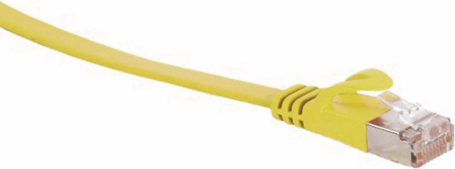 S/CONN kabel sieciowy o maksymalnej łączności - kabel krosowy RJ45 - kabel płaski, płaski kabel U/FTP m.Cat.7 raw, wąski, żółty, 7,5 m (75517-SLY)